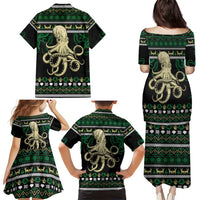 Octopus Cool Christmas Design Family Matching Puletasi and Hawaiian Shirt Xmas Holiday Patterns - Wonder Print Shop