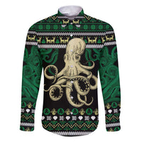 Octopus Cool Christmas Design Family Matching Puletasi and Hawaiian Shirt Xmas Holiday Patterns - Wonder Print Shop