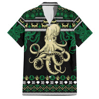 Octopus Cool Christmas Design Family Matching Summer Maxi Dress and Hawaiian Shirt Xmas Holiday Patterns - Wonder Print Shop