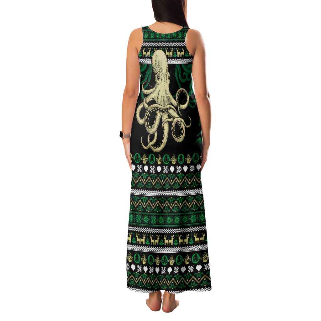Octopus Cool Christmas Design Family Matching Tank Maxi Dress and Hawaiian Shirt Xmas Holiday Patterns - Wonder Print Shop