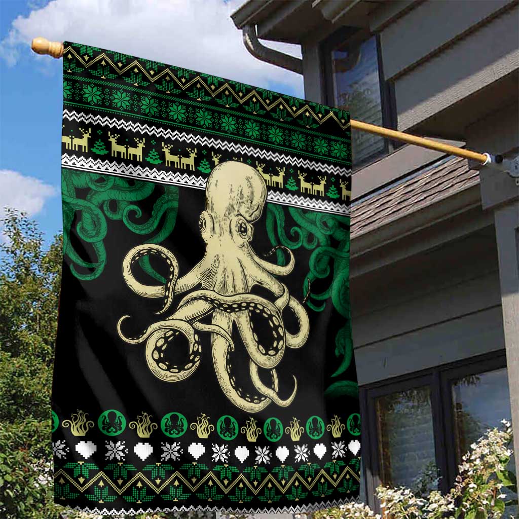 Octopus Cool Christmas Design Garden Flag Xmas Holiday Patterns - Wonder Print Shop