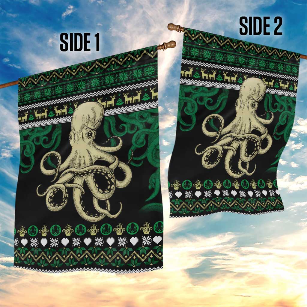 Octopus Cool Christmas Design Garden Flag Xmas Holiday Patterns - Wonder Print Shop