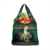 Octopus Cool Christmas Design Grocery Bag Xmas Holiday Patterns - Wonder Print Shop