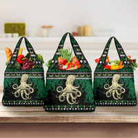 Octopus Cool Christmas Design Grocery Bag Xmas Holiday Patterns - Wonder Print Shop