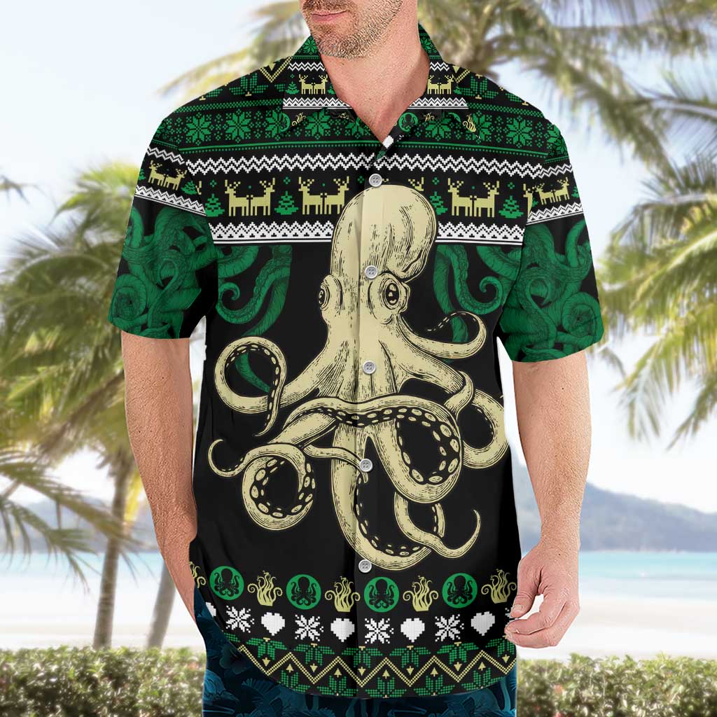 Octopus Cool Christmas Design Hawaiian Shirt Xmas Holiday Patterns - Wonder Print Shop