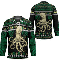 Octopus Cool Christmas Design Hockey Jersey Xmas Holiday Patterns - Wonder Print Shop