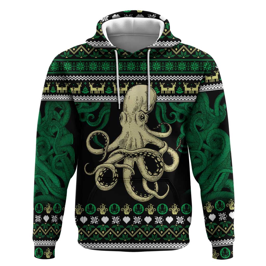 Octopus Cool Christmas Design Hoodie Xmas Holiday Patterns - Wonder Print Shop