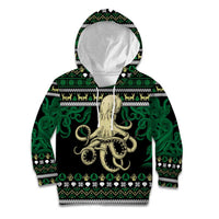Octopus Cool Christmas Design Kid Hoodie Xmas Holiday Patterns - Wonder Print Shop
