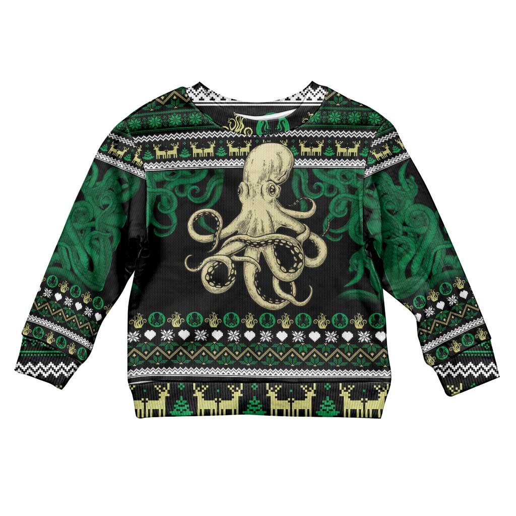 Octopus Cool Christmas Design Kid Ugly Christmas Sweater Xmas Holiday Patterns - Wonder Print Shop
