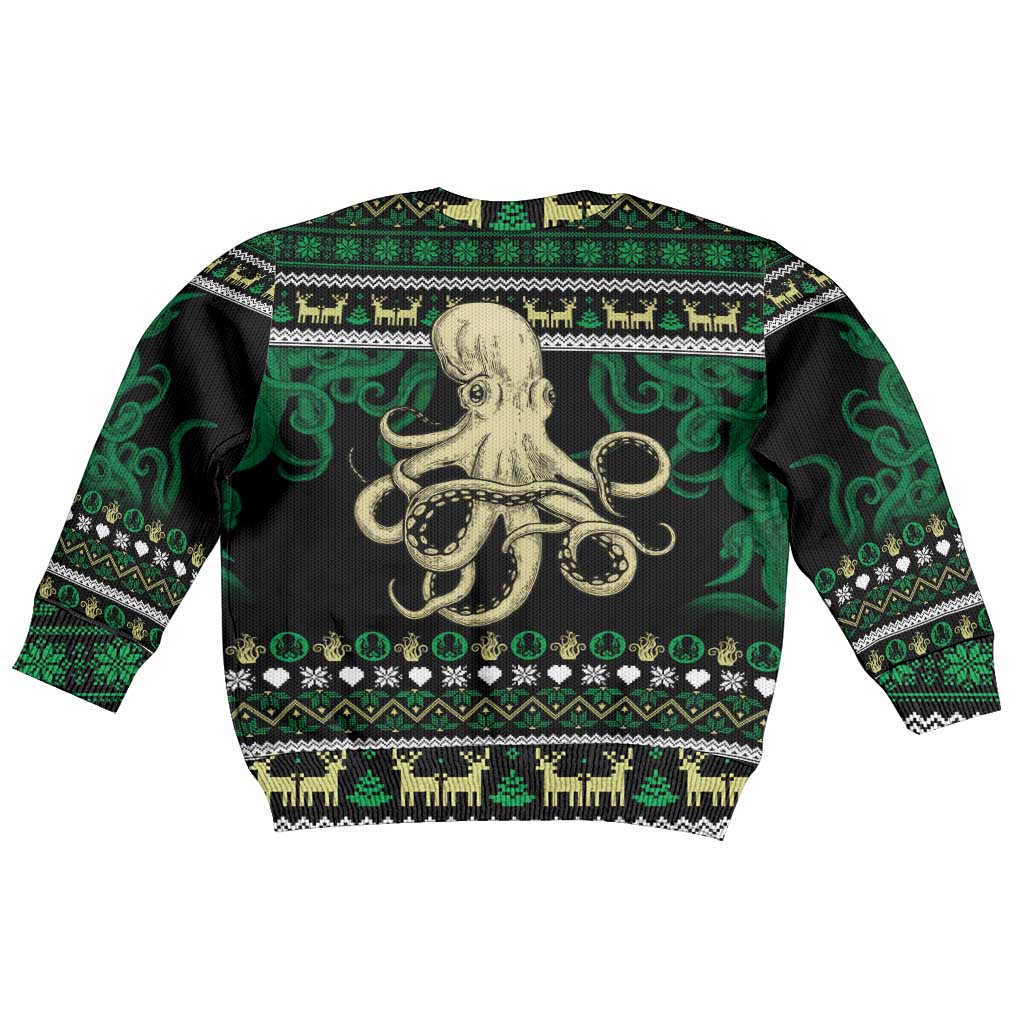 Octopus Cool Christmas Design Kid Ugly Christmas Sweater Xmas Holiday Patterns - Wonder Print Shop