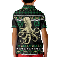 Octopus Cool Christmas Design Kid Polo Shirt Xmas Holiday Patterns - Wonder Print Shop