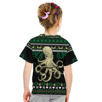 Octopus Cool Christmas Design Kid T Shirt Xmas Holiday Patterns - Wonder Print Shop