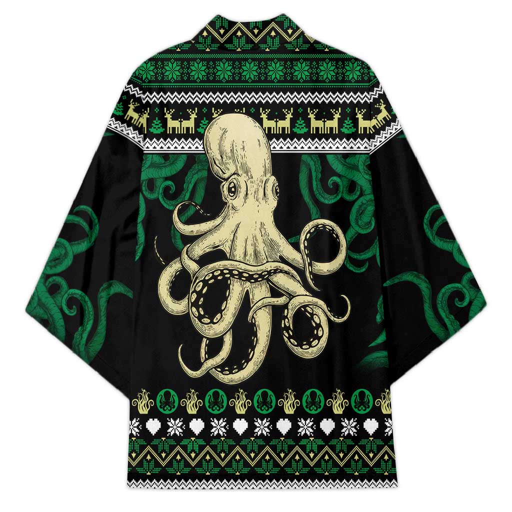 Octopus Cool Christmas Design Kimono Xmas Holiday Patterns - Wonder Print Shop