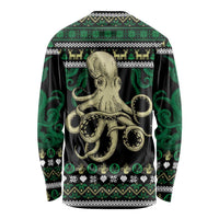 Octopus Cool Christmas Design Long Sleeve Shirt Xmas Holiday Patterns - Wonder Print Shop