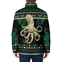 Octopus Cool Christmas Design Padded Jacket Xmas Holiday Patterns - Wonder Print Shop