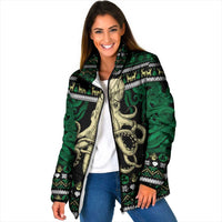 Octopus Cool Christmas Design Padded Jacket Xmas Holiday Patterns - Wonder Print Shop