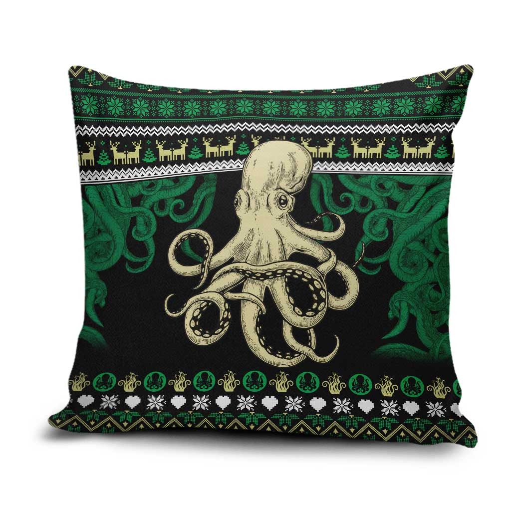 Octopus Cool Christmas Design Pillow Cover Xmas Holiday Patterns - Wonder Print Shop