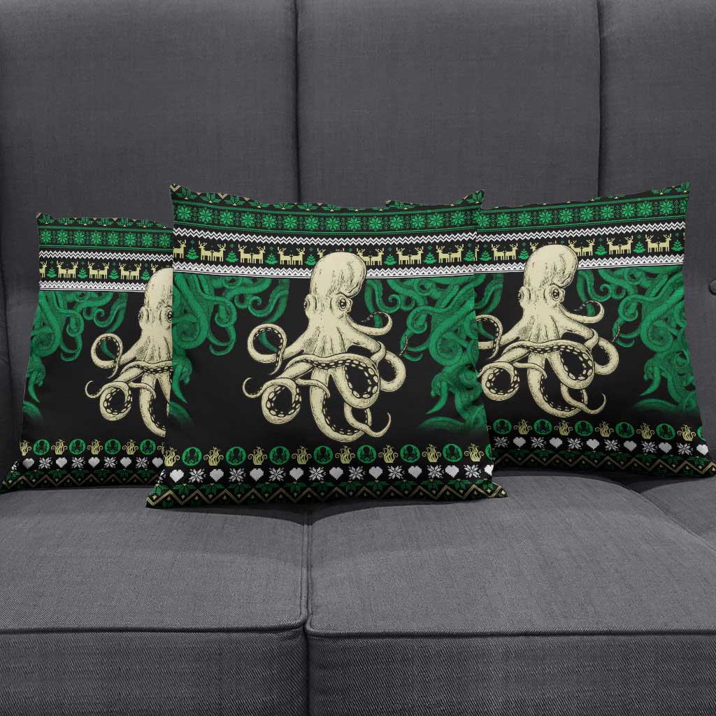 Octopus Cool Christmas Design Pillow Cover Xmas Holiday Patterns - Wonder Print Shop