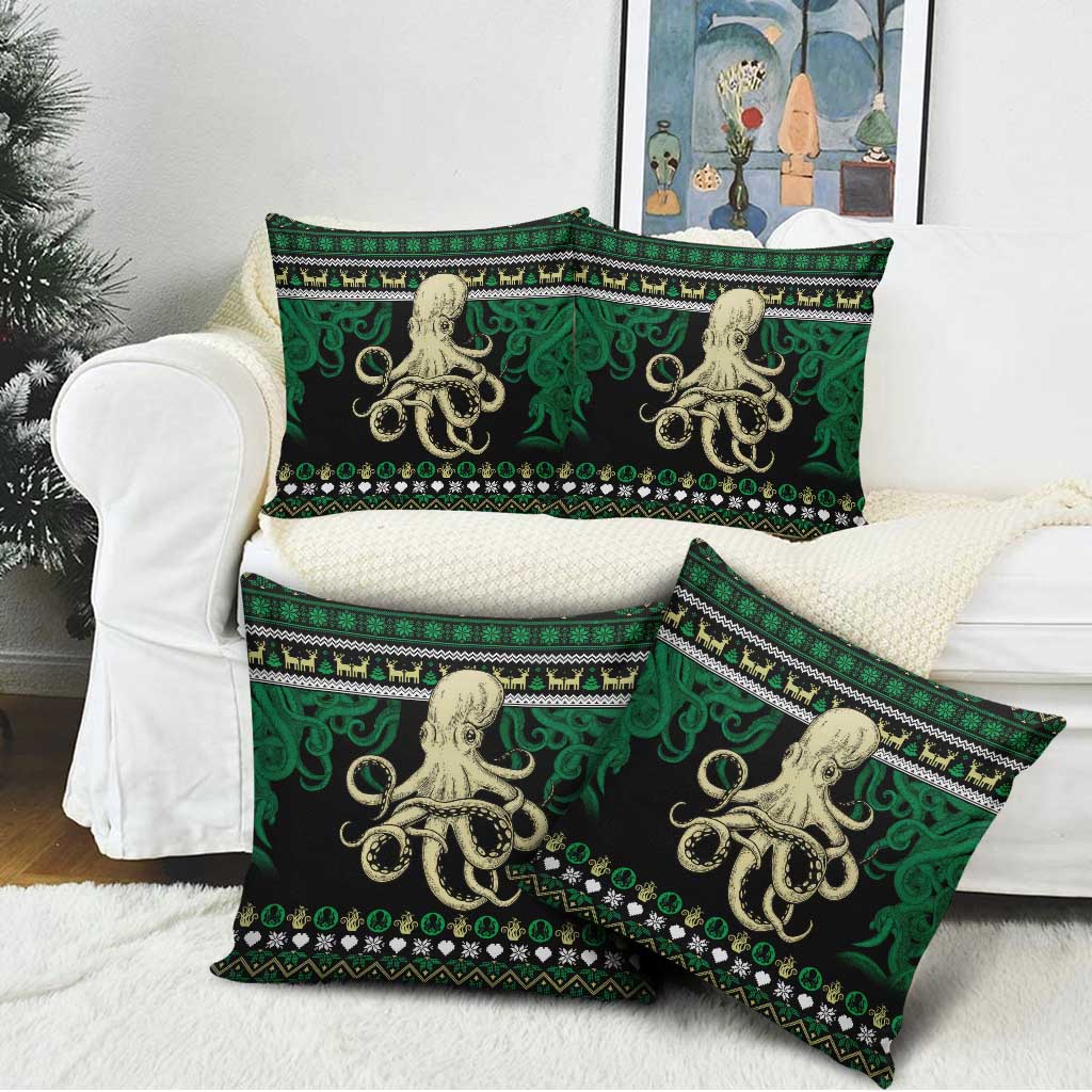 Octopus Cool Christmas Design Pillow Cover Xmas Holiday Patterns - Wonder Print Shop