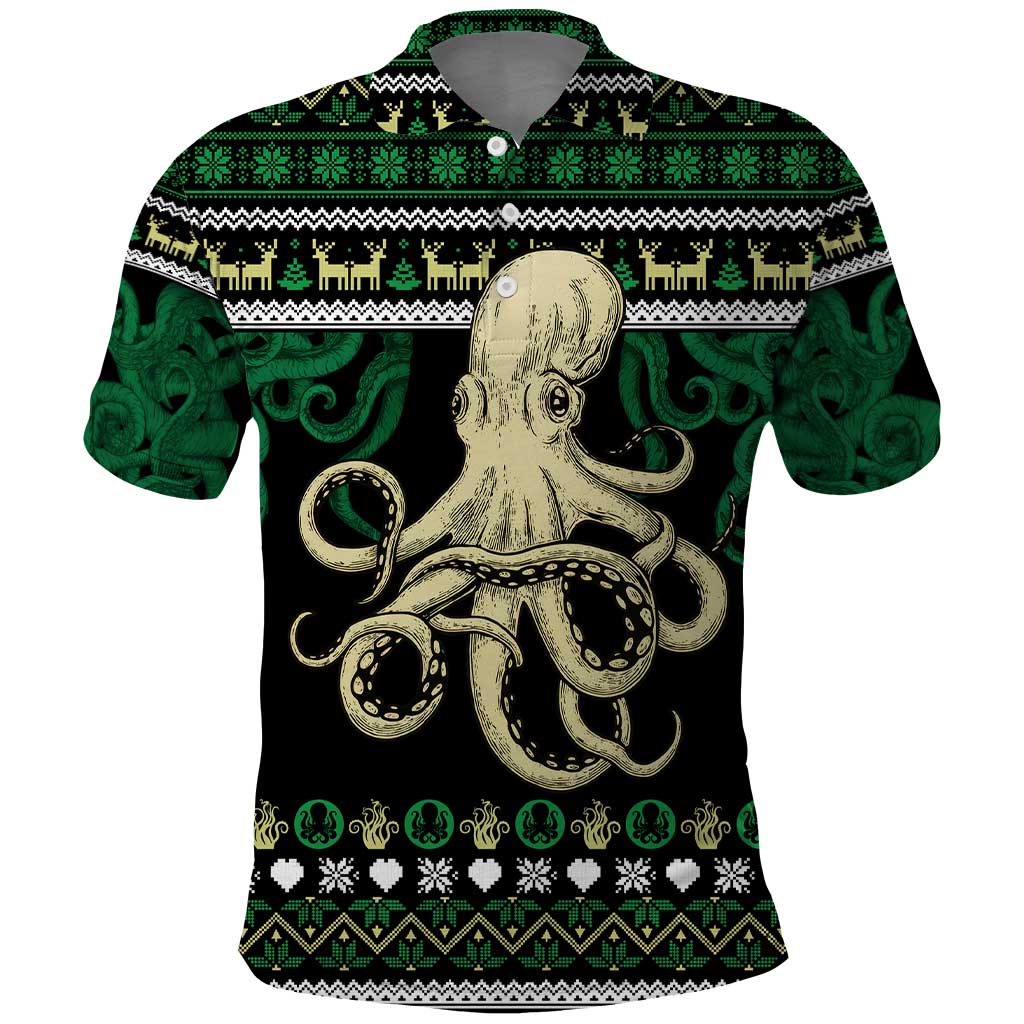 Octopus Cool Christmas Design Polo Shirt Xmas Holiday Patterns - Wonder Print Shop