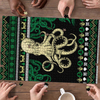 Octopus Cool Christmas Design Puzzle Xmas Holiday Patterns - Wonder Print Shop