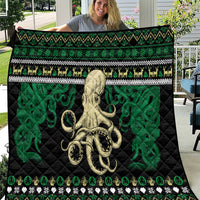 Octopus Cool Christmas Design Quilt Xmas Holiday Patterns - Wonder Print Shop