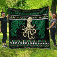 Octopus Cool Christmas Design Quilt Xmas Holiday Patterns - Wonder Print Shop