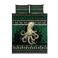 Octopus Cool Christmas Design Quilt Bed Set Xmas Holiday Patterns - Wonder Print Shop
