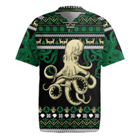 Octopus Cool Christmas Design Rugby Jersey Xmas Holiday Patterns - Wonder Print Shop