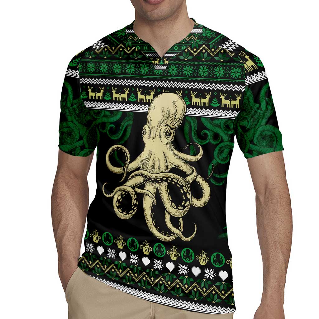 Octopus Cool Christmas Design Rugby Jersey Xmas Holiday Patterns - Wonder Print Shop