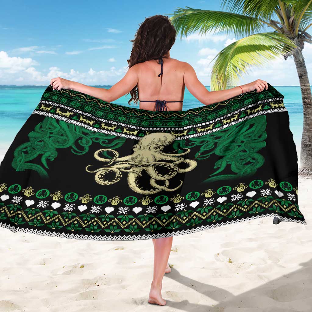 Octopus Cool Christmas Design Sarong Xmas Holiday Patterns - Wonder Print Shop