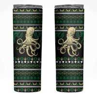 Octopus Cool Christmas Design Skinny Tumbler Xmas Holiday Patterns - Wonder Print Shop