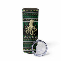 Octopus Cool Christmas Design Skinny Tumbler Xmas Holiday Patterns - Wonder Print Shop