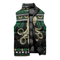 Octopus Cool Christmas Design Sleeveless Puffer Jacket Xmas Holiday Patterns - Wonder Print Shop