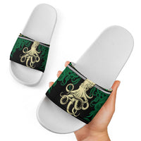 Octopus Cool Christmas Design Slide Sandals Xmas Holiday Patterns - Wonder Print Shop