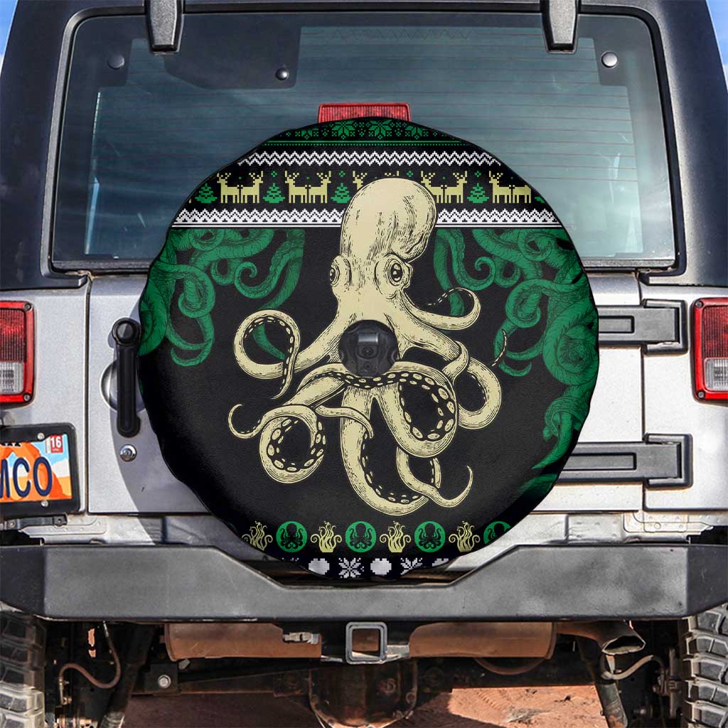 Octopus Cool Christmas Design Spare Tire Cover Xmas Holiday Patterns - Wonder Print Shop
