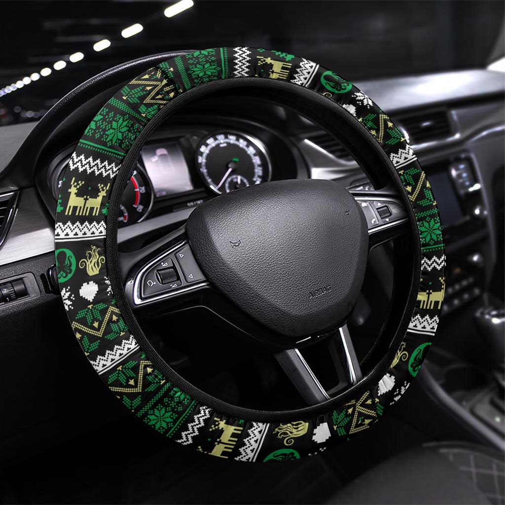 Octopus Cool Christmas Design Steering Wheel Cover Xmas Holiday Patterns - Wonder Print Shop