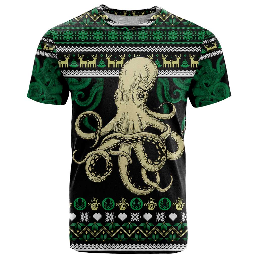 Octopus Cool Christmas Design T Shirt Xmas Holiday Patterns - Wonder Print Shop