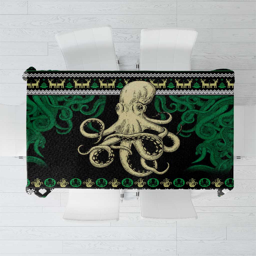 Octopus Cool Christmas Design Tablecloth Xmas Holiday Patterns - Wonder Print Shop