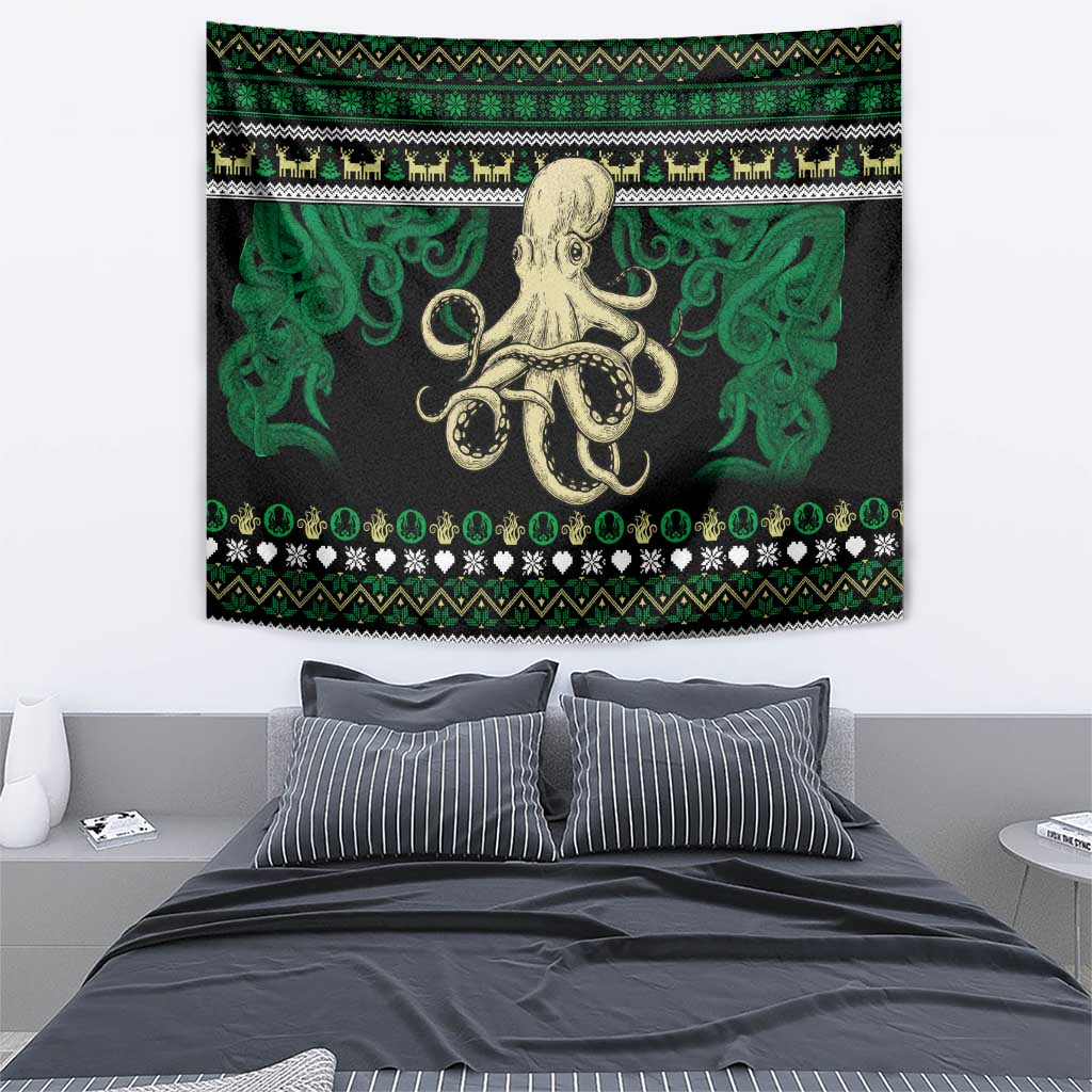 Octopus Cool Christmas Design Tapestry Xmas Holiday Patterns - Wonder Print Shop