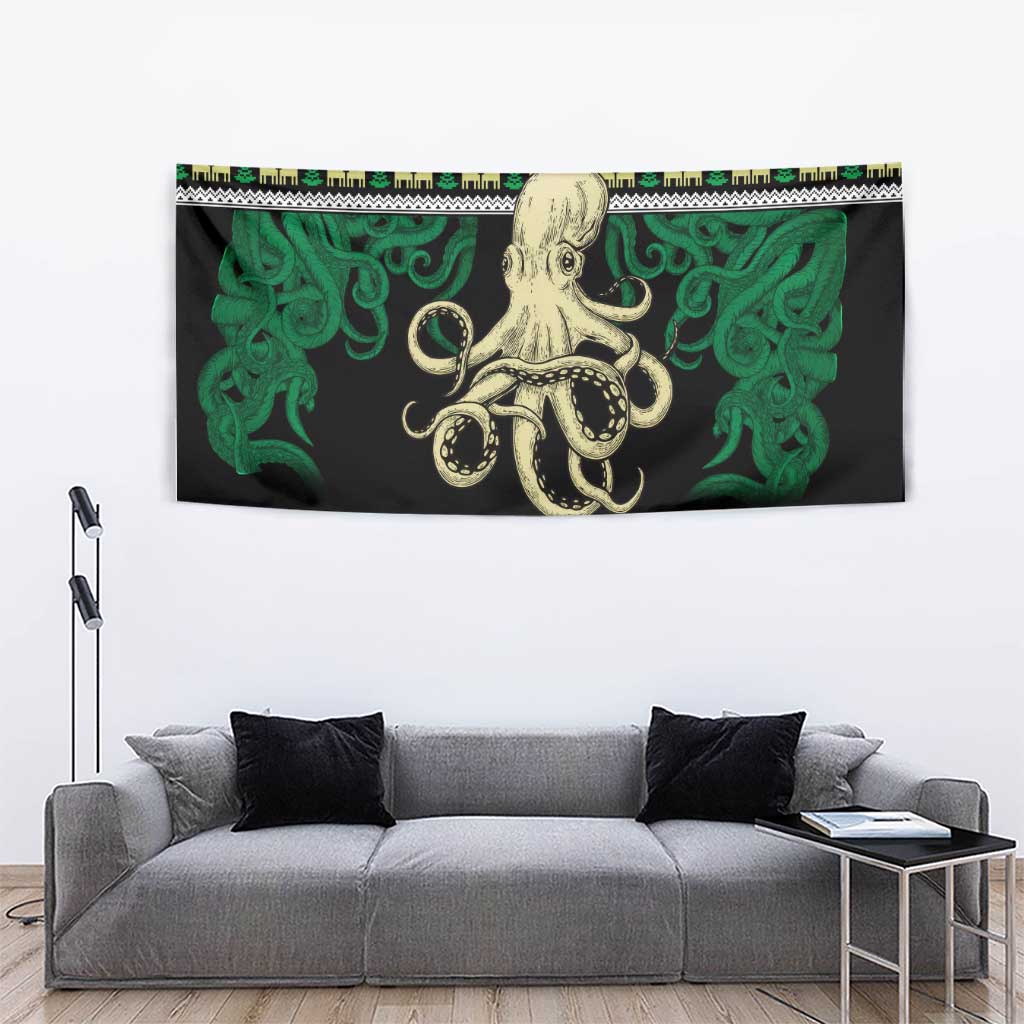 Octopus Cool Christmas Design Tapestry Xmas Holiday Patterns - Wonder Print Shop