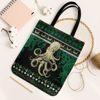 Octopus Cool Christmas Design Tote Bag Xmas Holiday Patterns - Wonder Print Shop
