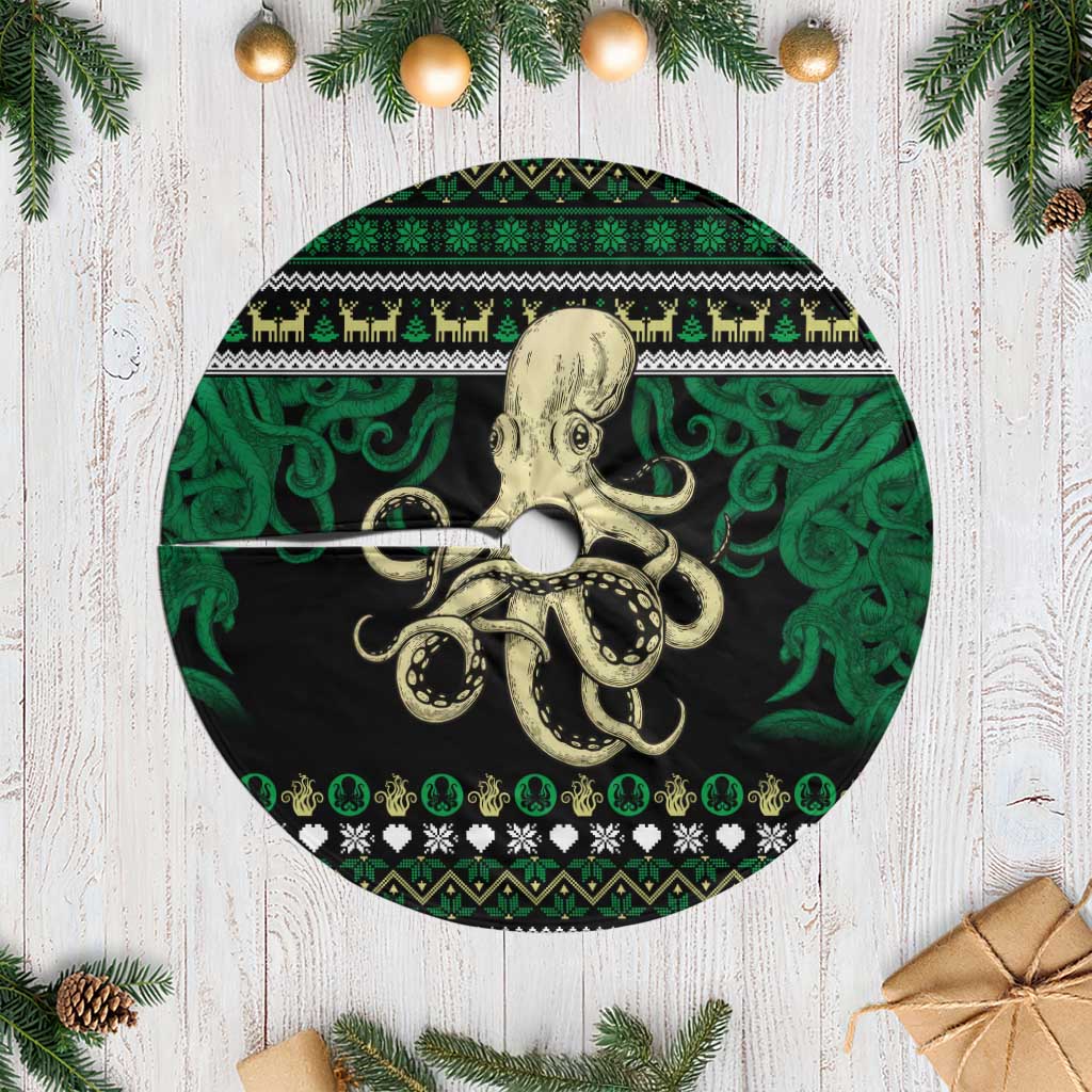 Octopus Cool Christmas Design Tree Skirt Xmas Holiday Patterns - Wonder Print Shop