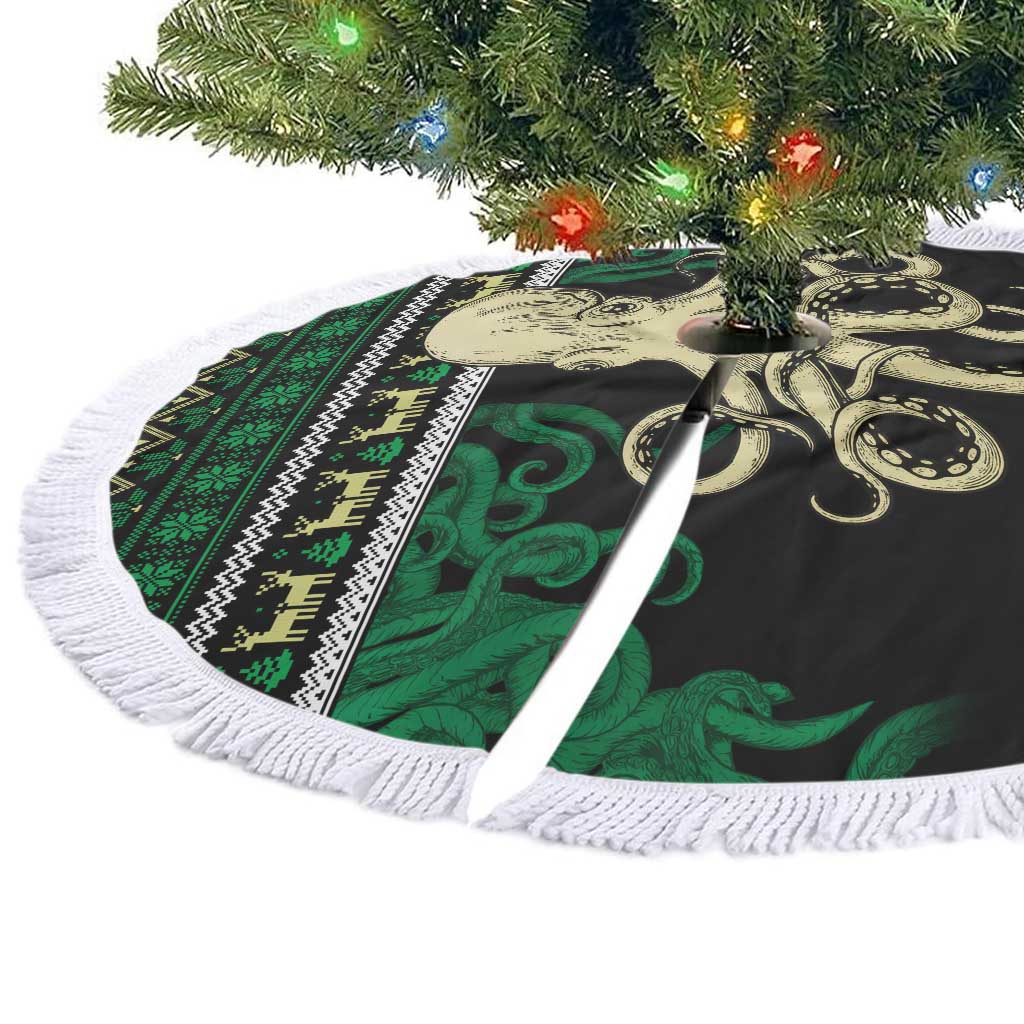 Octopus Cool Christmas Design Tree Skirt Xmas Holiday Patterns - Wonder Print Shop