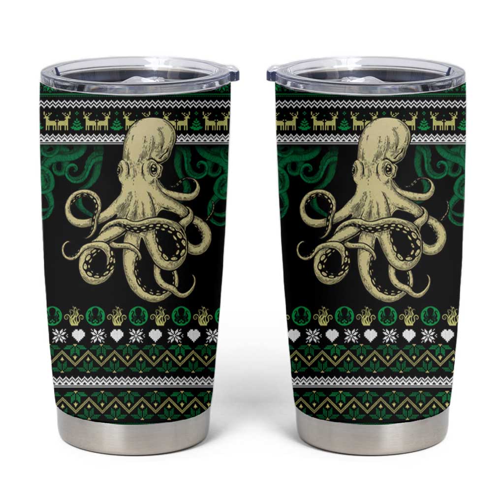 Octopus Cool Christmas Design Tumbler Cup Xmas Holiday Patterns - Wonder Print Shop