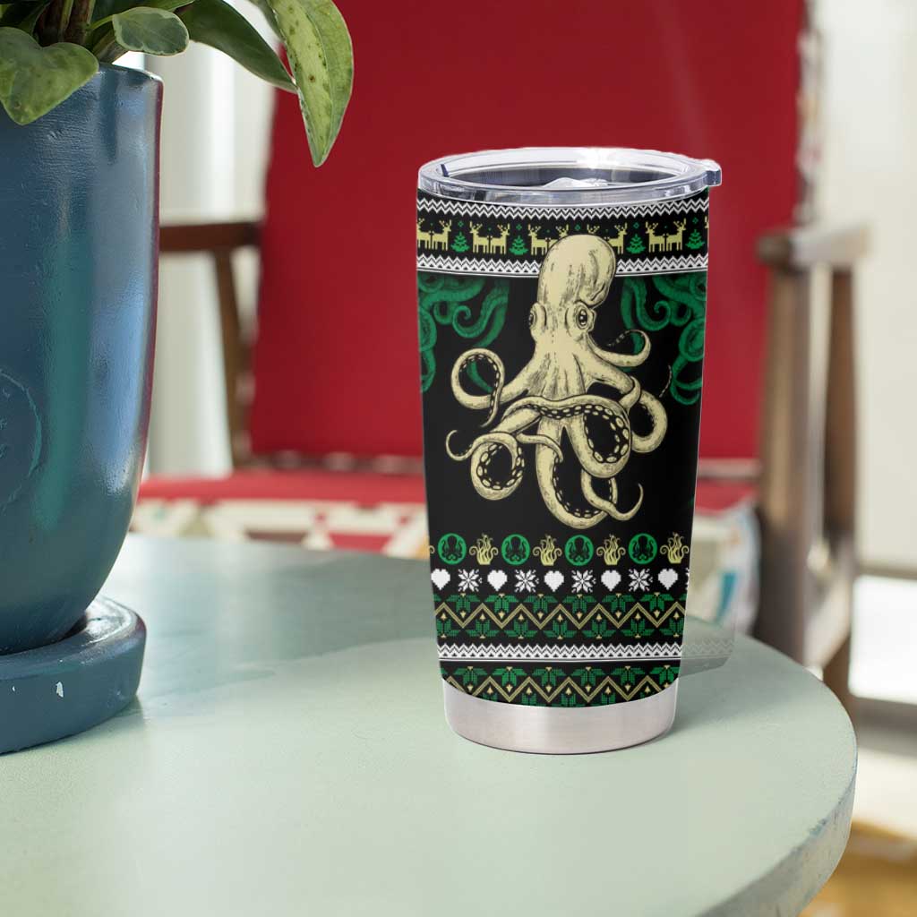 Octopus Cool Christmas Design Tumbler Cup Xmas Holiday Patterns - Wonder Print Shop