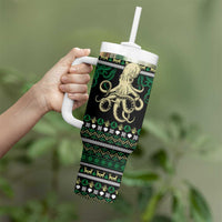 Octopus Cool Christmas Design Tumbler With Handle Xmas Holiday Patterns - Wonder Print Shop