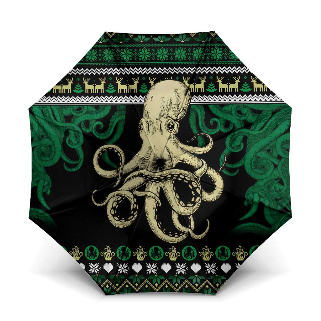 Octopus Cool Christmas Design Umbrella Xmas Holiday Patterns - Wonder Print Shop