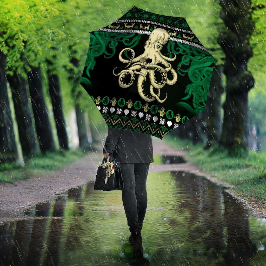 Octopus Cool Christmas Design Umbrella Xmas Holiday Patterns - Wonder Print Shop