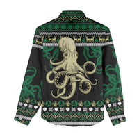 Octopus Cool Christmas Design Women Casual Shirt Xmas Holiday Patterns - Wonder Print Shop